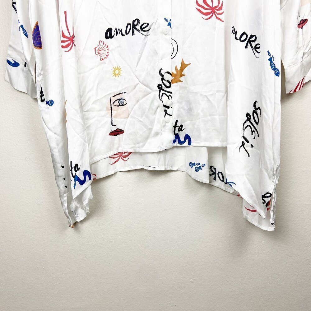 COREY LYNN CALTER | Long-Sleeve Printed Mini Shirt Dress from Anthropologie NWT - Picture 8 of 12